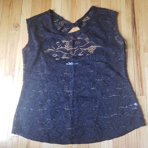 Maurices Black Lace Top